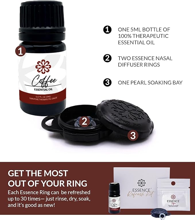 Essence Wearable Aromatherapy Nasal Diffuser – Coffee Essential Oil