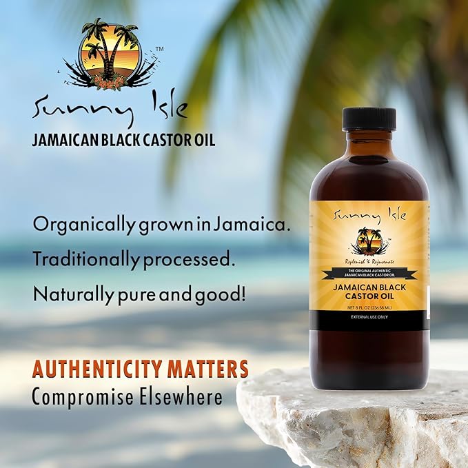 Sunny Isle Jamaican Black Castor Oil 8oz, Original, Authentic