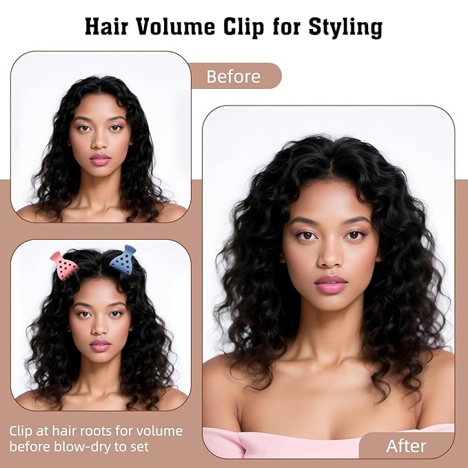 Estedro 7Pcs Root Lifting Hair Clips for Volume Curly Hair Cilp Volumizing Claw Clamps for Women Thin Thick Volumizing Hair Clips Tool for Volume Clips Styling Accessories Claw Cilp