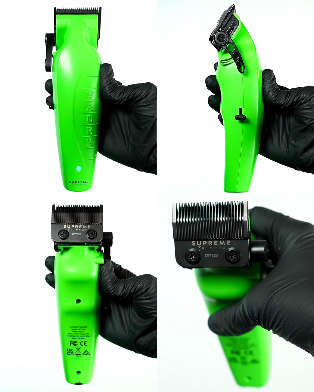 Supreme Trimmer Vader Clipper with DLC Taper Blade STC5098 | 210 Min Run Time 7500 RPM Hair Trimmer | Professional Brushless Motor Barber Clipper | Acid