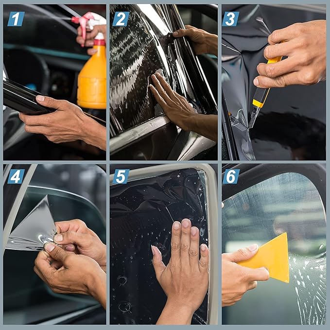 TOYOCO Ceramic Car Window Tint Film, 35% VLT, 24" x 15FT Window Privacy Film, No Signal Interference, 99% UV Protection & Scratch-Resistant for Side & Rear Windows, DIY Install