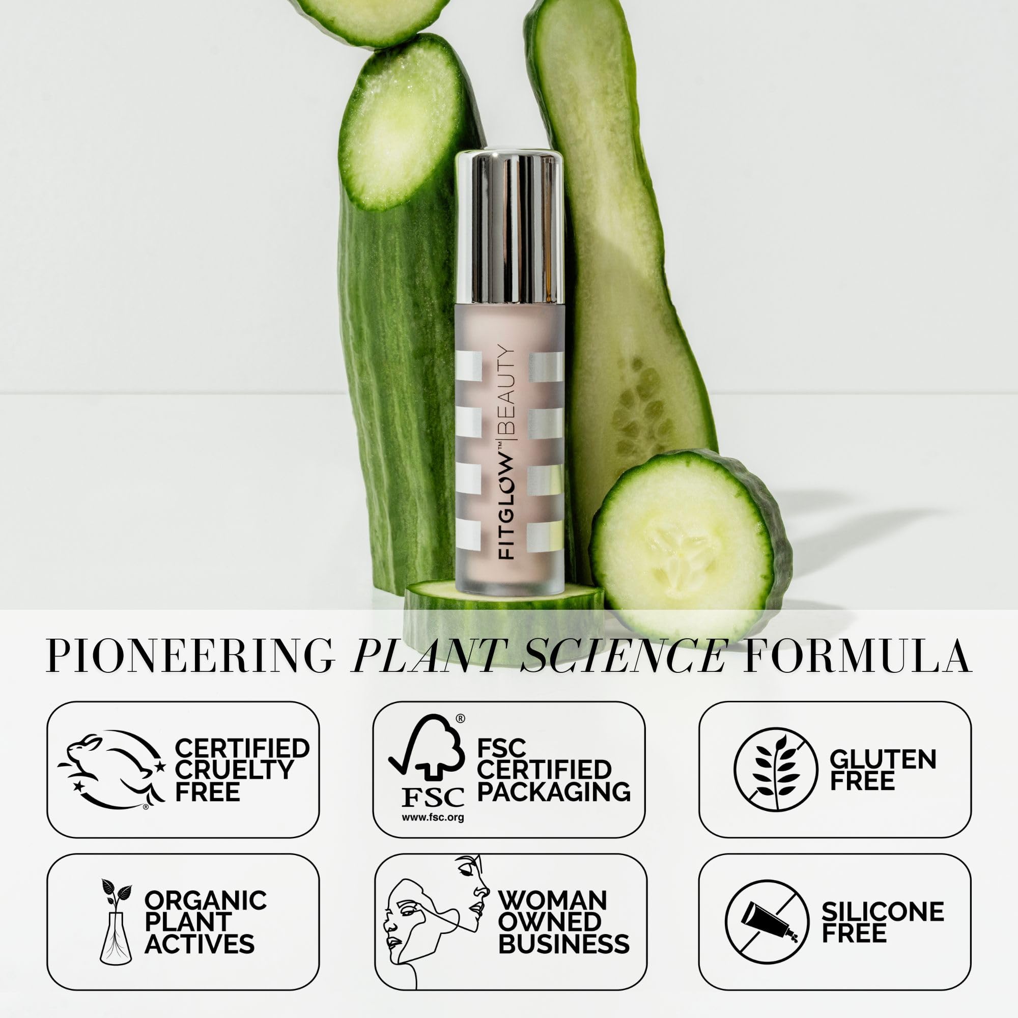 Fitglow Beauty Conceal+ Vegan Full Coverage Concealer, C9, 6g