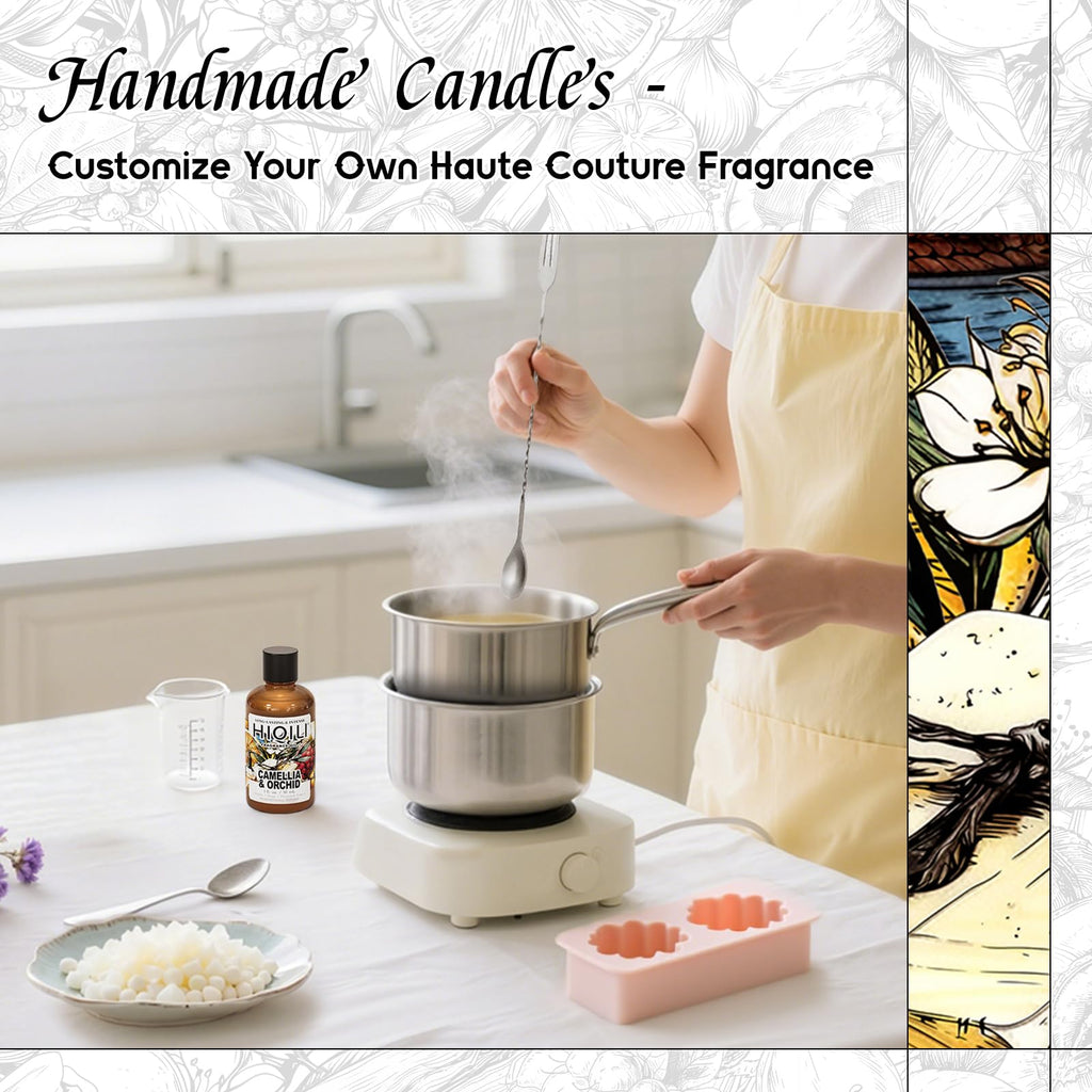 HIQILI Camellia & Orchid Fragrance Oil for Diffuser, Perfume & DIY Soap
