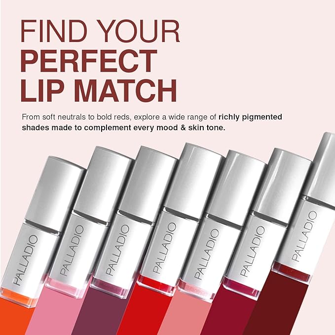 Palladio Herbal Lipstick, Rich Pigmented and Creamy, Infused with Aloe Vera, Chamomile & Ginseng, Prevents Lips from Drying, Combats Fine Lines, Long Lasting Lipstick, Rosey