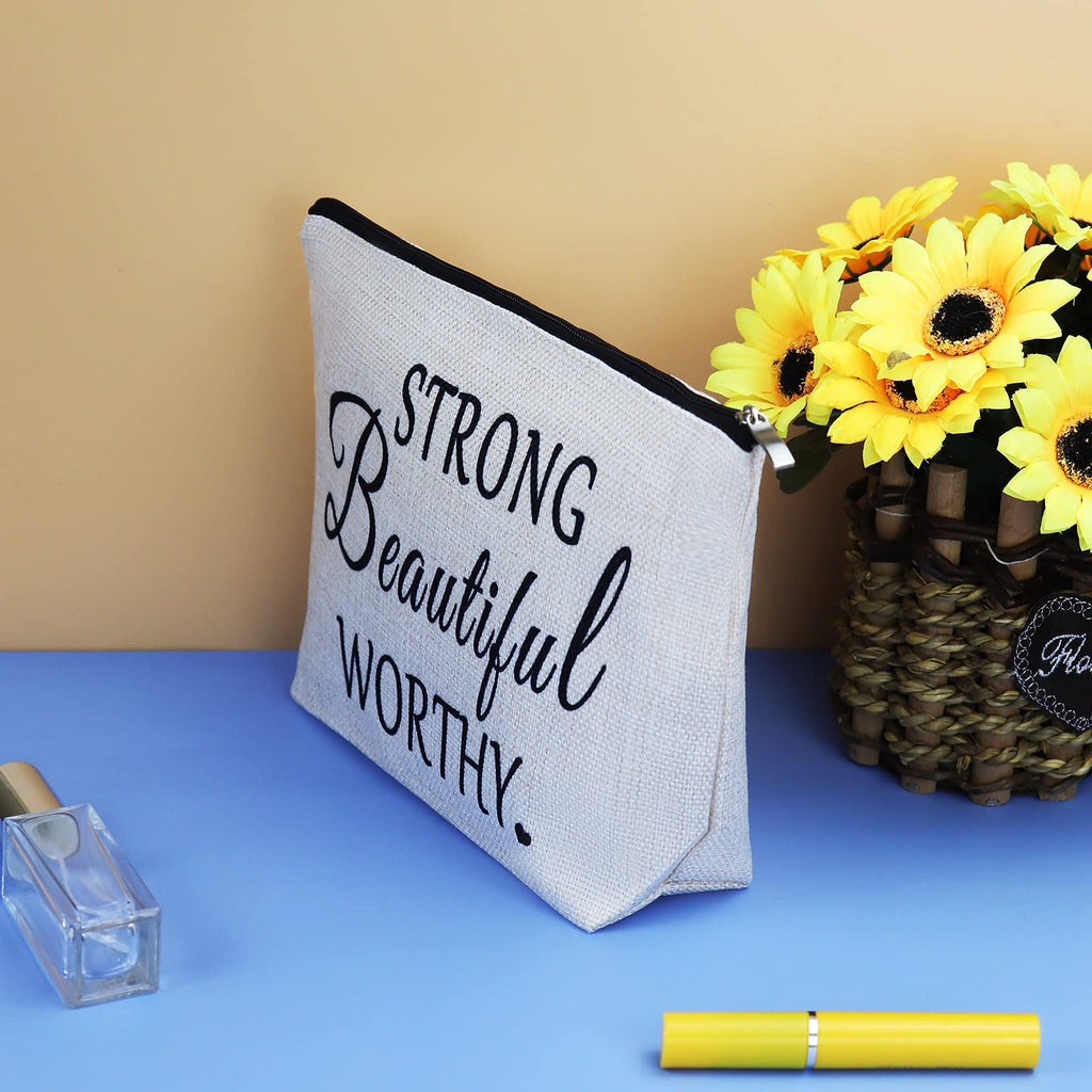 Inspirational Gifts for Women Inspirational Quote Makeup Bag Christmas Graduation Birthday Gifts for Friend Daughter Girl Wife Sister Aunt Coworker Cosmetic Bag Case Encouragement Gift Makeup Pouch