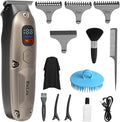 EuLea Multifunctional Hair Clipper with LED Screen, Cordless Rechargeable Beard Trimmer, Body Groomer with 10 Accessories for Men Women Home Travel Use