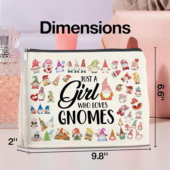 UPNEGE Gnome Gifts for Women Teens Gnome Lover Makeup Bag