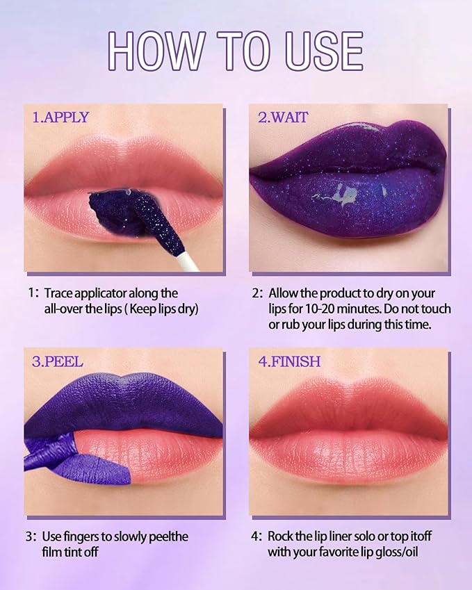 Lip Stain Peel Off, Tattoo Lip Gloss Color Peel Off Lips Tint Stain