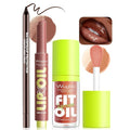 Wugbc Brown Lip Liner & Lip Gloss Set Moisturizing Lip Kit, Smooth Dark Brown Lip Liner Pencil Hydrating Lip Tint Non Sticky Click Lip Balm Lightweight Long Lasting Daily Lip Care for Women