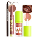 Wugbc Brown Lip Liner & Lip Gloss Set Moisturizing Lip Kit, Smooth Dark Brown Lip Liner Pencil Hydrating Lip Tint Non Sticky Click Lip Balm Lightweight Long Lasting Daily Lip Care for Women