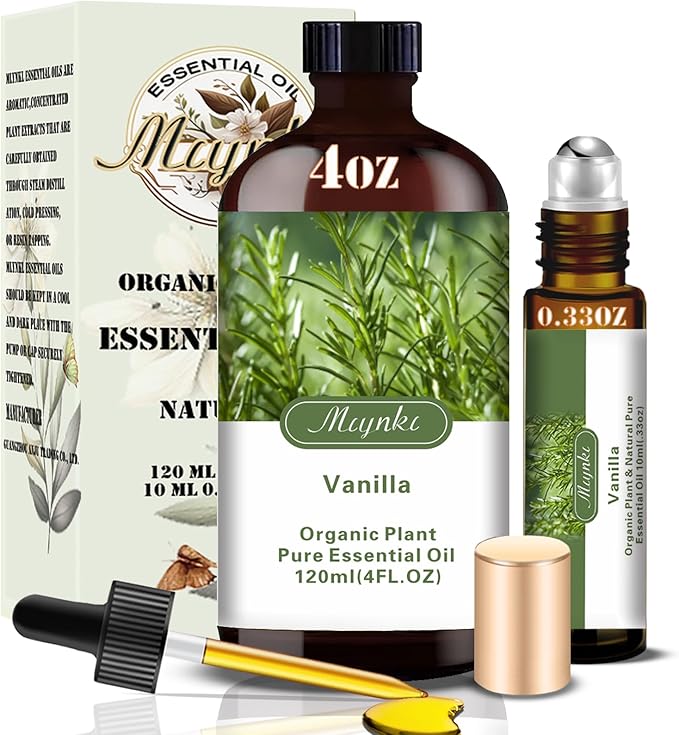 MLYNKL Vanilla Essential Oil,Vanilla Oil for DIY Candles Home,4 fl oz