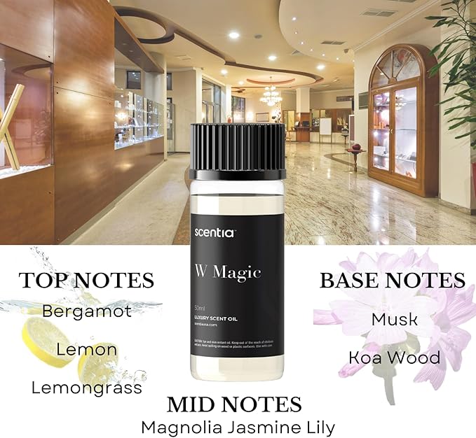 Scentia Diffuser Oil Set for Home Fragrance – Luxury Hotel Fragrance Collection Discovery Set (3 × 50 ml) – Resort, Spa & Floral Scent Oils for Cold Air, HVAC & Ultrasonic Diffusers – Premium Gift Box
