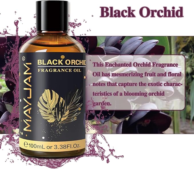 MAYJAM Black Orchid Fragrance Oil for Diffusers for Home, 100ML/3.38FL.OZ