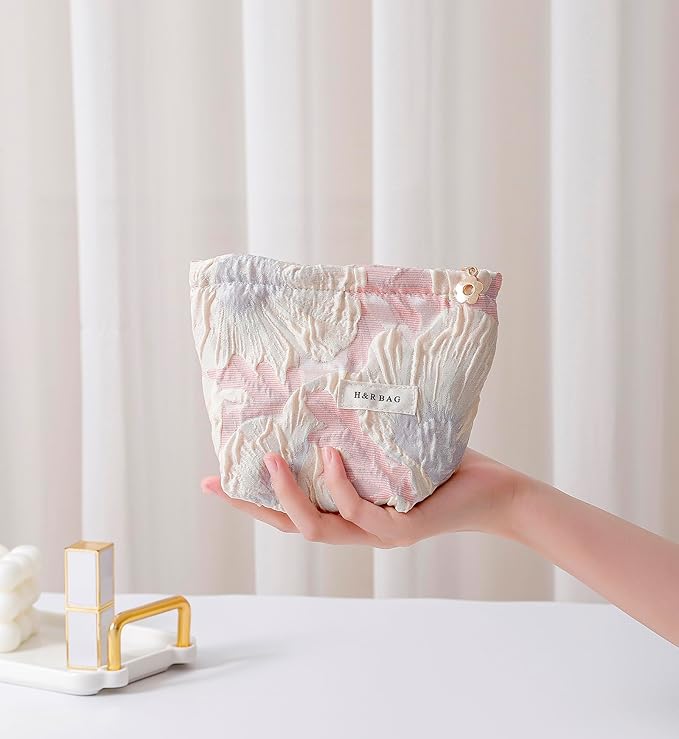 getgto 2 Pcs Makeup Bags, Large Cosmetic Bag Travel Toiletry Bag