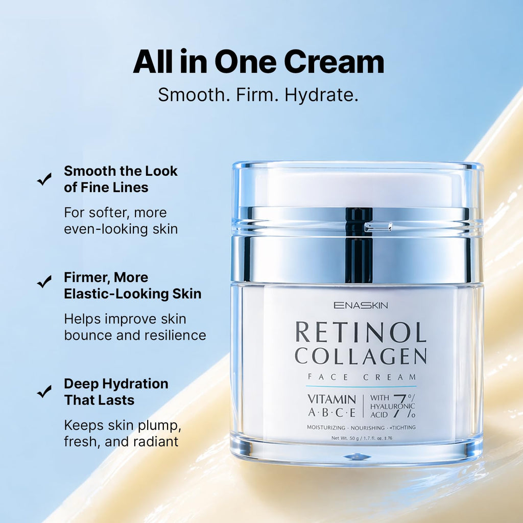 EnaSkin Retinol Collagen Face Cream for Wrinkles, Anti-Aging Moisturizer
