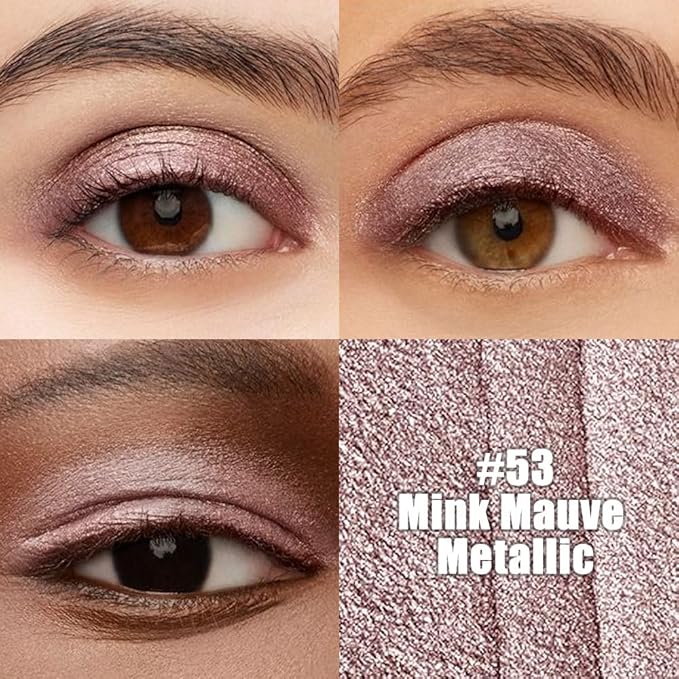IATMOMOD Mauve Metallic Cream Eye Shadow Stick Makeup for Women, Mauve Metallic Eyeliner Pencil Eyeshadow Brightener Stick for Eyes, Waterproof Eyeshadow Applicator Blendable, sombras para ojos 53#