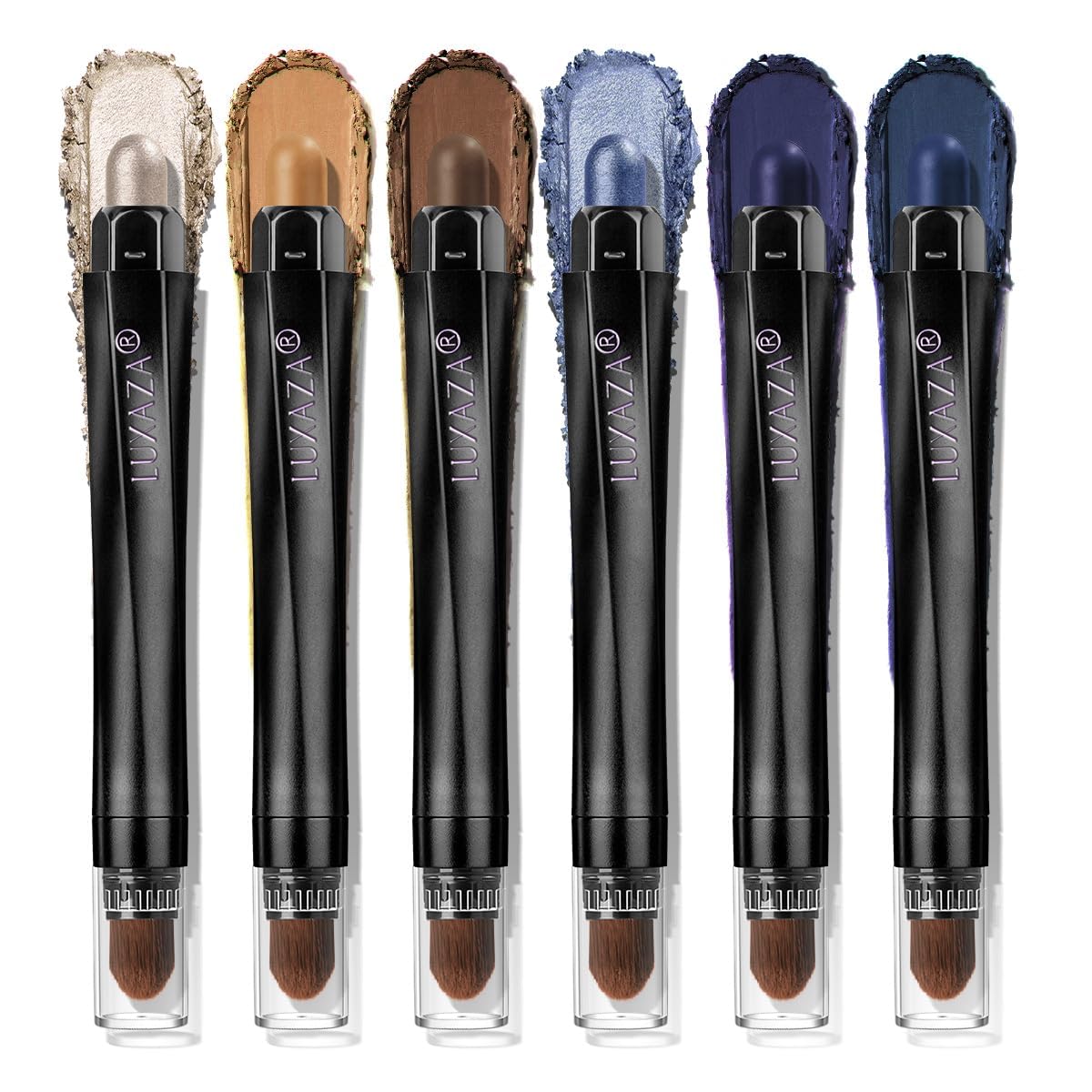 LUXAZA PRO 6 PCS Makeup Sticks Cream Eye Shadow Full Face Makeup Blue Navy