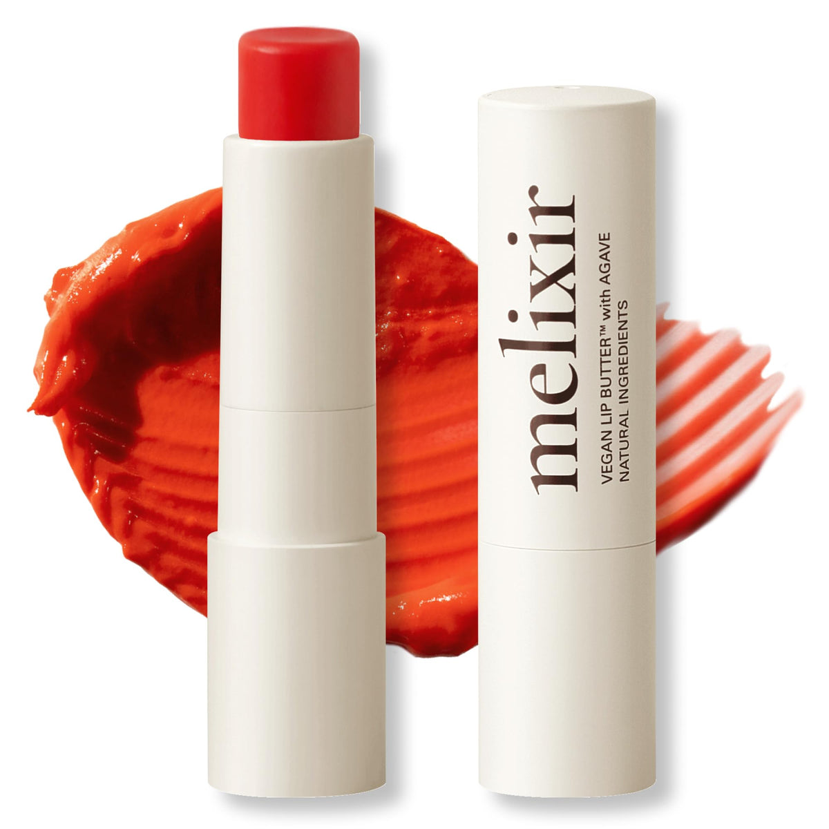 Melixir Vegan Lip Butter, Tinted Lip Balm for Dry Lips #12 Caramel