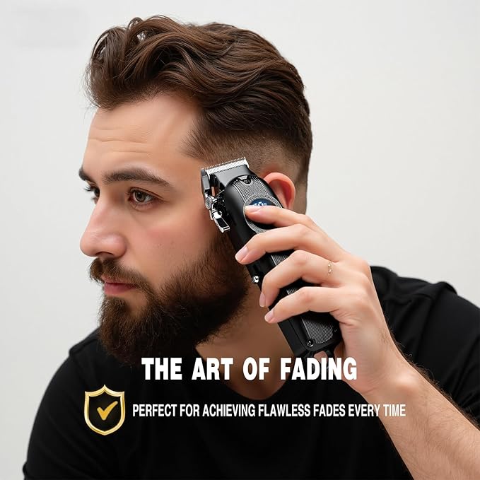 FEYANTTI Hair Clippers for Men Professional Clippers and Trimmers Set, Cordless Hair Clippers, Haircutting Machine with LED Display for Barber Mens Grooming Kit