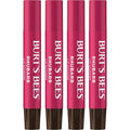 Burt's Bees Shimmer Lip Tint Set, Mothers Day Gifts, Tinted Lip Balm Stick, Moisturizing for All Day Hydration with Natural Origin Glowy Pigmented Finish & Buildable Color, Rhubarb (4-Pack)