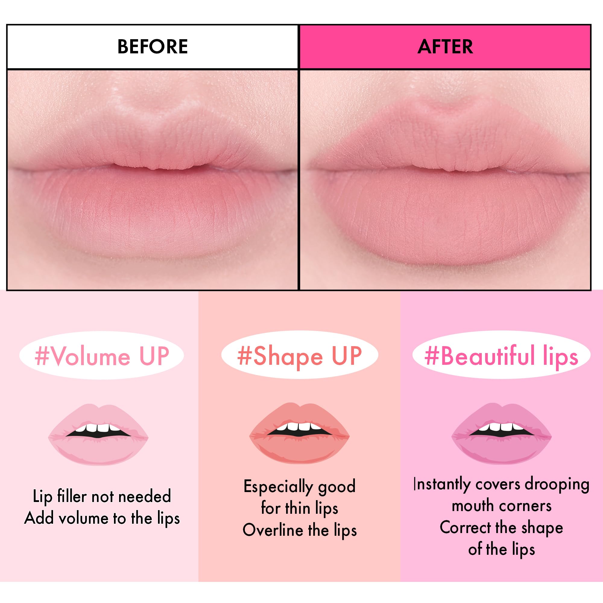 Amuse SEOUL Lip Smudger (02 ROSE) - Nude Rose, Lip Liner Pencil, Creamy Lip Contour, Smooth Velvet Texture, Matte Lipliner, Overlining Lips, Long-Lasting Wear, Vegan, Korean Beauty