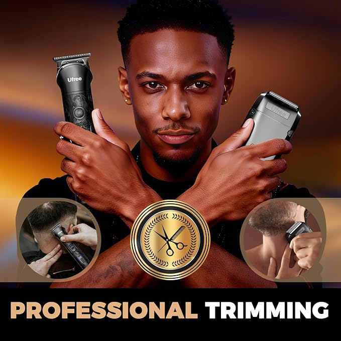 Ufree Foil Shaver and Beard Hair Trimmer Set, Men Electric Razor，Mens Gifts