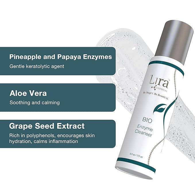 Lira Clinical BIO Enzyme Cleanser - Papaya and Pineapple Gel - 177 ml