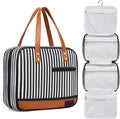 Toiletry Bag for Women, Water-resistant Travel Makeup Organizer with Hanging Hook, 5 Compartments Large Cosmetic Case for Accessories, Shampoo and Full Sized Container, Shower Bag, Christmas Gift