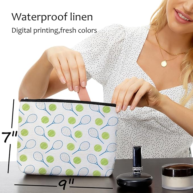 6 PCs Inspirational Tennis Makeup Bag Accessories Cosmetic Bag 02
