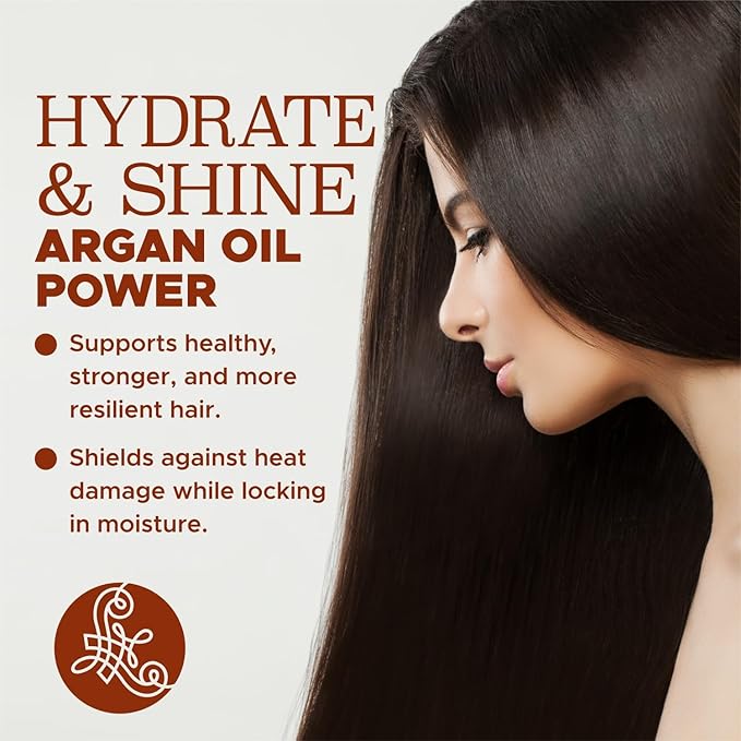 LUSETA Pure Argan Oil Hair Serum for Frizz Control 3.38 Floz