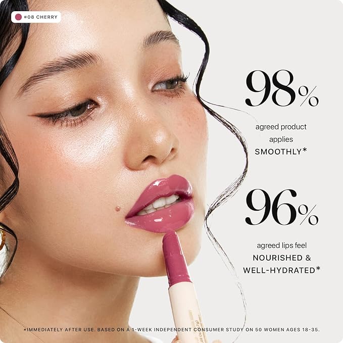 Nature Republic HONEY MELTING LIP (08 DARK CHERRY CHOUX) | SOFT LIP STICK, Hydrating Gloss, Moisturizing balms, Sheer tint, Shine & Nude, Glowy Finish, korean make up