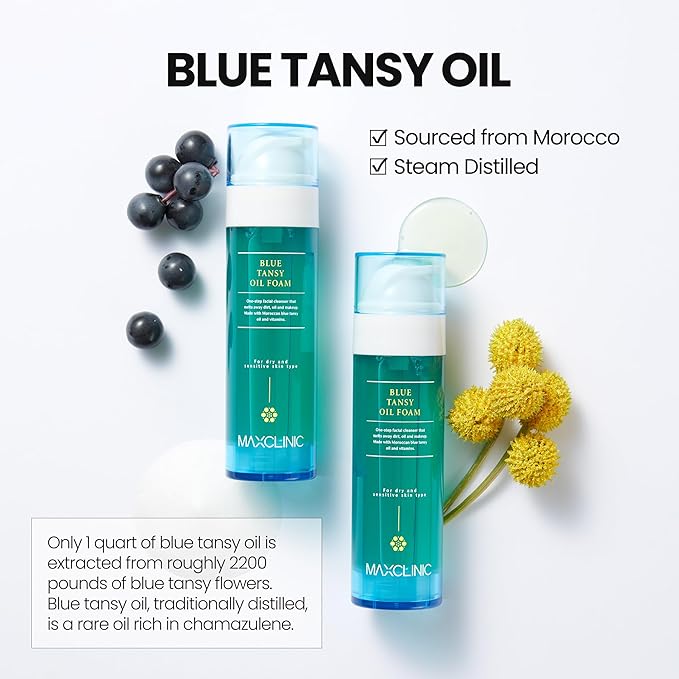 MAXCLINIC K Beauty Blue Tansy Oil To Foam - Makeup Face Wash Cleanser