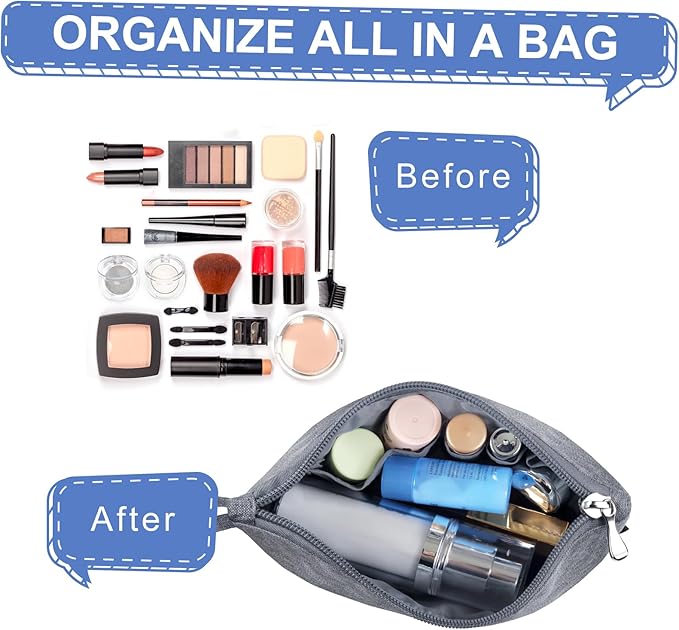 Gloppie Makeup Bag for Purse Small Cosmetic Bag for Women Sunscreen Bag