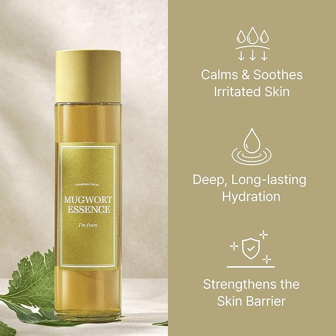 I'm From Mugwort Essence | Vegan Extract - Soothe Sensitive and Irritated Skin, Redness Relief, Refreshing, Korean Hydrating Toner | 5.41 Fl Oz, All Skin Types, PETA Approved