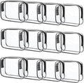 Eilyliafe 12 Pcs Clear Toiletry Bag PVC Waterproof Zippered PVC Cosmetic Makeup Carry Pouch TSA Approved Toiletry Bag for Travel Clear Organizer Storage Bags (Medium, Black)