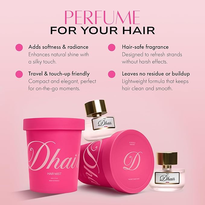 Dhair Hair Perfume Mist for Women - Vanilla Hair Fragrance Spray, 1.7 Fl oz