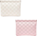 HIGH FIT Leather Pocket Cosmetic Bag for Purse,Coin Purse Lipstick Cosmetic Accessories Organizer, Travel Kit Storage Pouch,Waterproof Portable No Zipper Self-closing Small Makeup Pouch for Women