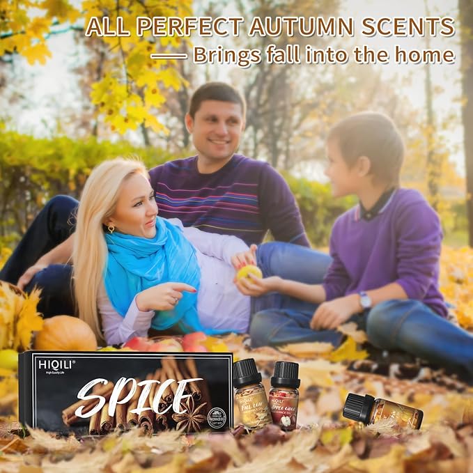 HIQILI Spice Fragrance Oil Trial Set, Scented Oil for DIY Candle & Soap