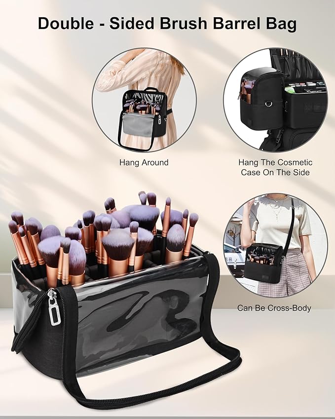 Rolling Makeup Case Professional Makeup Train Case for Makeup Artist