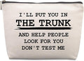 Lcoanriut Funny Quote Cosmetic Bag Funny Gifts for Women Friends Gag Gifts Christmas Farewell Friendship Gifts for Women Friends Sister Coworkers Don't Test Me Travel Makeup Bags