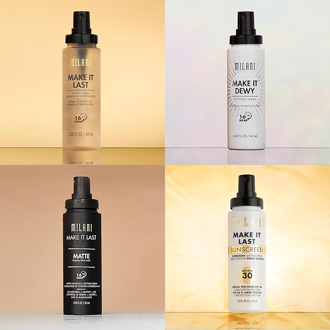 Milani Make It Last Matte Setting Spray for Makeup - Oil Absorbing 2-Pack