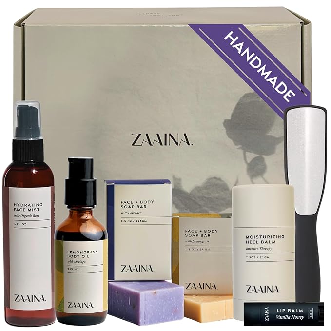 Wellness Spa Box - USA Made Relaxing All Nautral Spa Kit, Spa Gifts for Women, Self Care Kit for Mom Wife Friend, Co-worker, Pampering Home Spa Gift Basket, Birthday Gifts for Women