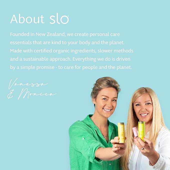 Slo Moisturizing Stick - Solid Body Balm with Organic Ingredients - Hydrates & Nourishes - Cocoa Butter, Coconut Oil and Vitamin E - Travel-Friendly Lotion Stick - Rose + Vanilla Scent, (2.1 oz/60g)