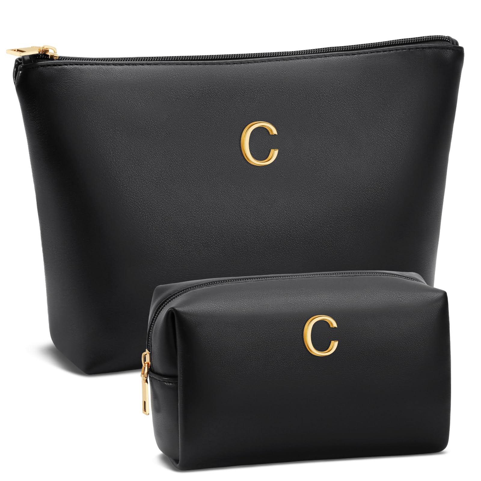 CLOUDWINGS Gifts for Women Girls Personalized Initial Travel Makeup Bag