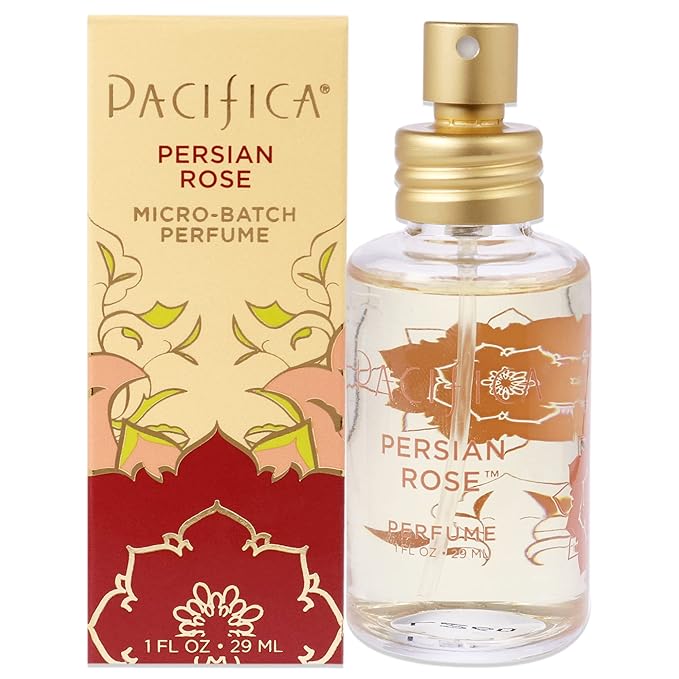 Pacifica Beauty Persian Rose Spray Perfume, Romantic Floral Fragrance, Vegan, Non-Toxic, Classic Feminine Scent with Natural Essential Oils, Cruelty-Free 1oz