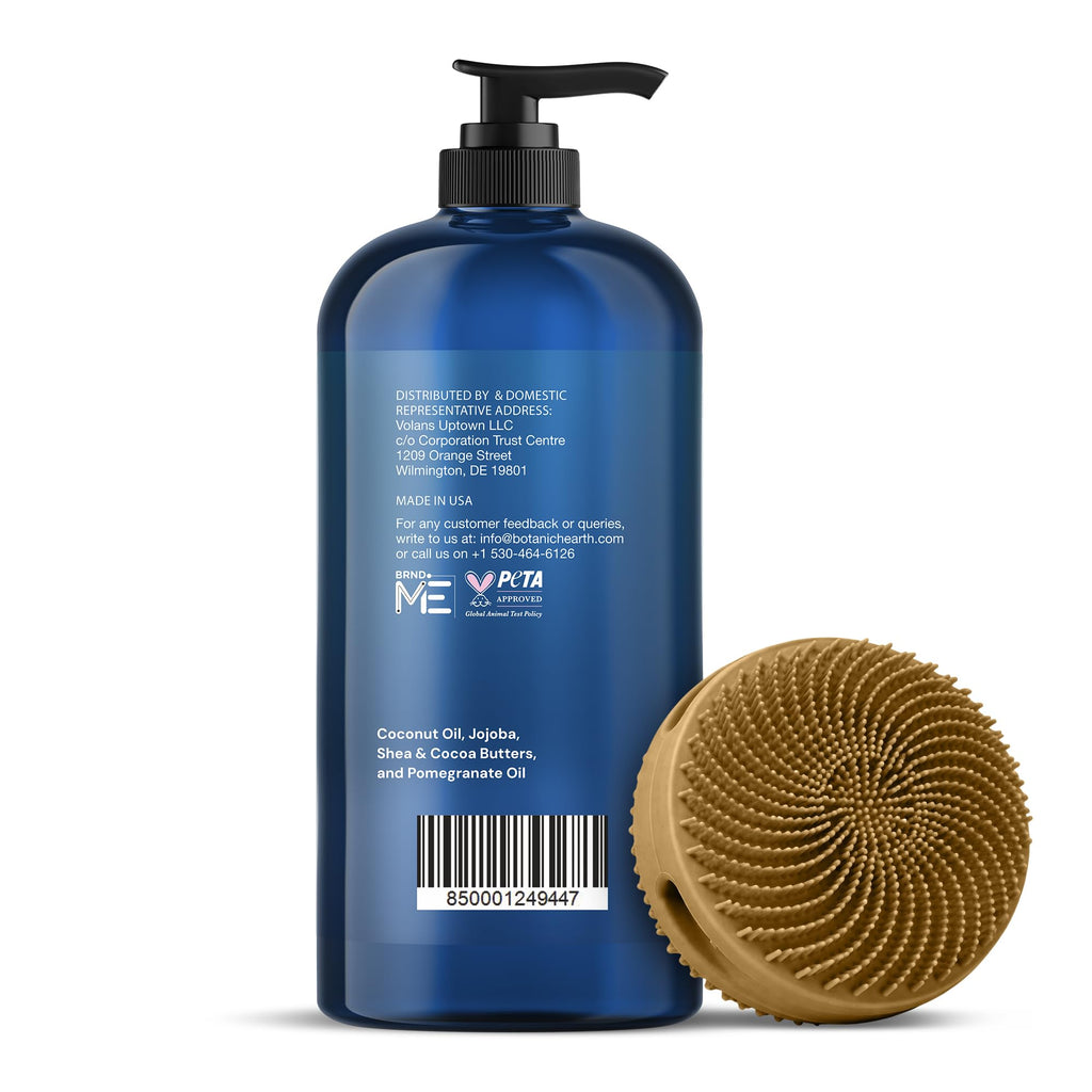 Botanic Hearth Tea Tree & Mint Body Wash with Silicone Body Brush16 fl oz