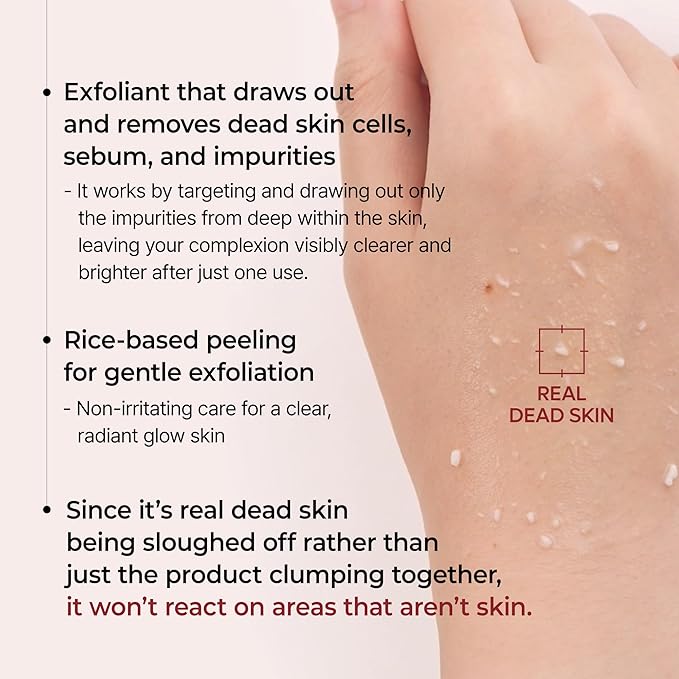 Dr.Melaxin Peel Shot Glow White and Black Rice Ampoule Duo, Soft Exfoliating Face and Body Scrub Dead Skin Cells, Blackheads Remover for All Skin Types