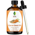 SVA Carrot Seed Oil - 4 Fl Oz - for Face, Skin Care, Hair Care, Scalp Massage & Body Massage – Carrier Oil with Dropper