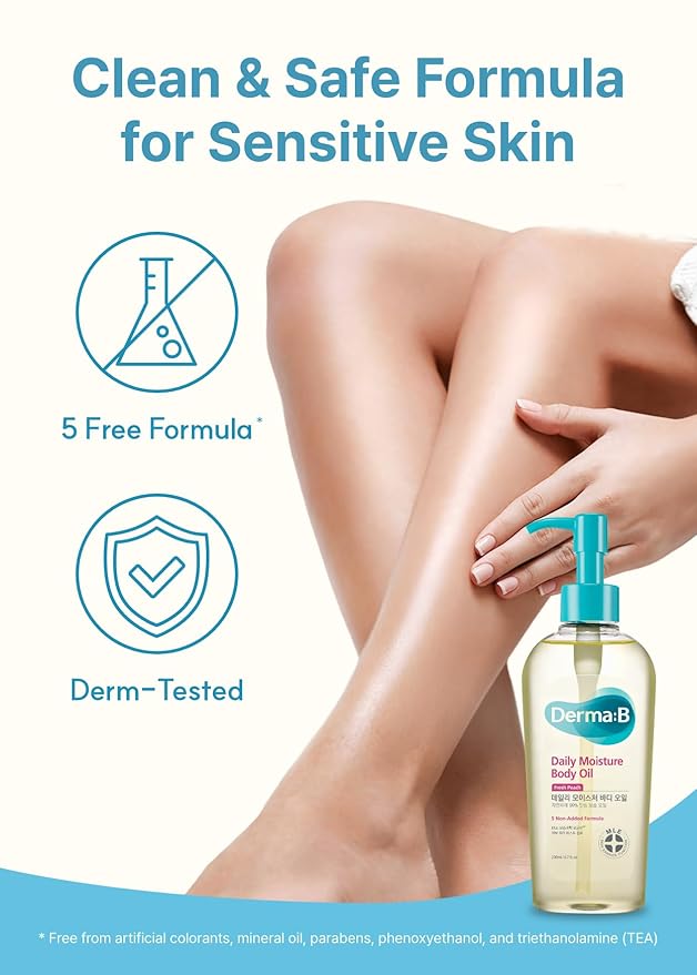 Derma B Daily Moisture Body Oil, 6.8 fl oz (200ml)