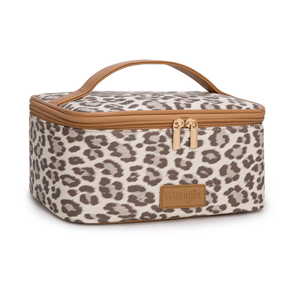 Wrangler Travel Makeup Bag 2pcs Set Cosmetic Bag with Makeup Brush Holder